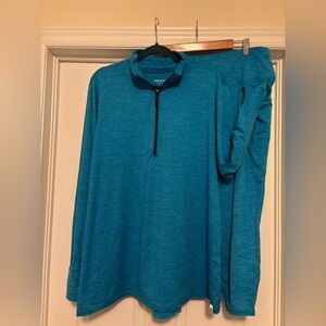 Torrid Active Teal Heather Performance Top  (3X) and Leggings (2X)